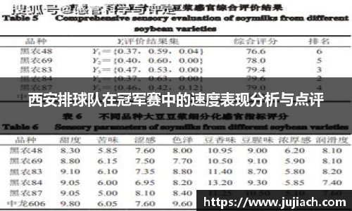 西安排球队在冠军赛中的速度表现分析与点评